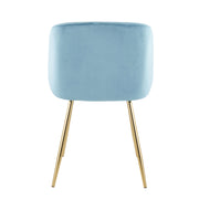 Set of two Lumi Source Fran contemporary elegant design chairs with sleek, modern style and comfortable seating.