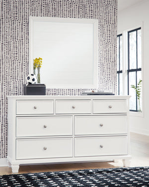 Fortman - Dresser And Mirror - White - R&R Furniture Gallery (Fountain Valley, CA)