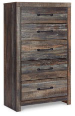 Drystan - Five Drawer Chest - Brown / Beige - R&R Furniture Gallery (Fountain Valley, CA)