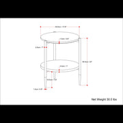 Wagner - Round Marble & Wood Table - R&R Furniture Gallery (Fountain Valley, CA)