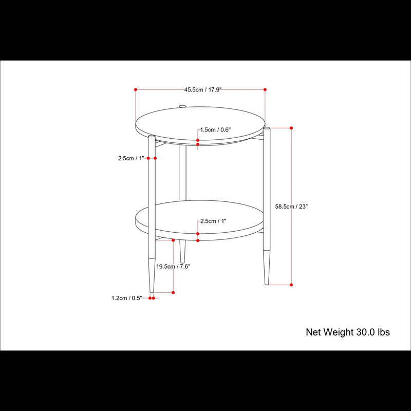 Wagner - Round Marble & Wood Table - R&R Furniture Gallery (Fountain Valley, CA)