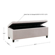 Elegant Design Tufted Top, Soft Close Storage Bench - R&R Furniture Gallery (Fountain Valley, CA)
