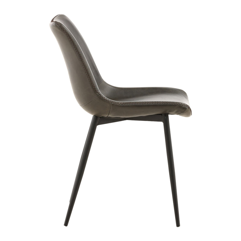 Rufina - Dining Chair - Dark Gray And Black