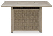 Cliff Trails - Square Fire Pit Table - Beige - R&R Furniture Gallery (Fountain Valley, CA)