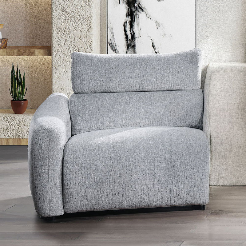 Fullar - LAF Modular Power Motion Recliner - Light Gary Chenille - R&R Furniture Gallery (Fountain Valley, CA)