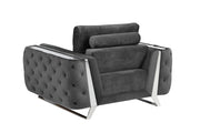 1051 - Contemporary Velvet Chair - R&R Furniture Gallery (Fountain Valley, CA)