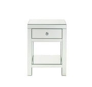 Nysa - 18" X 14" Accent Table - Mirrored & Faux Crystals - R&R Furniture Gallery (Fountain Valley, CA)