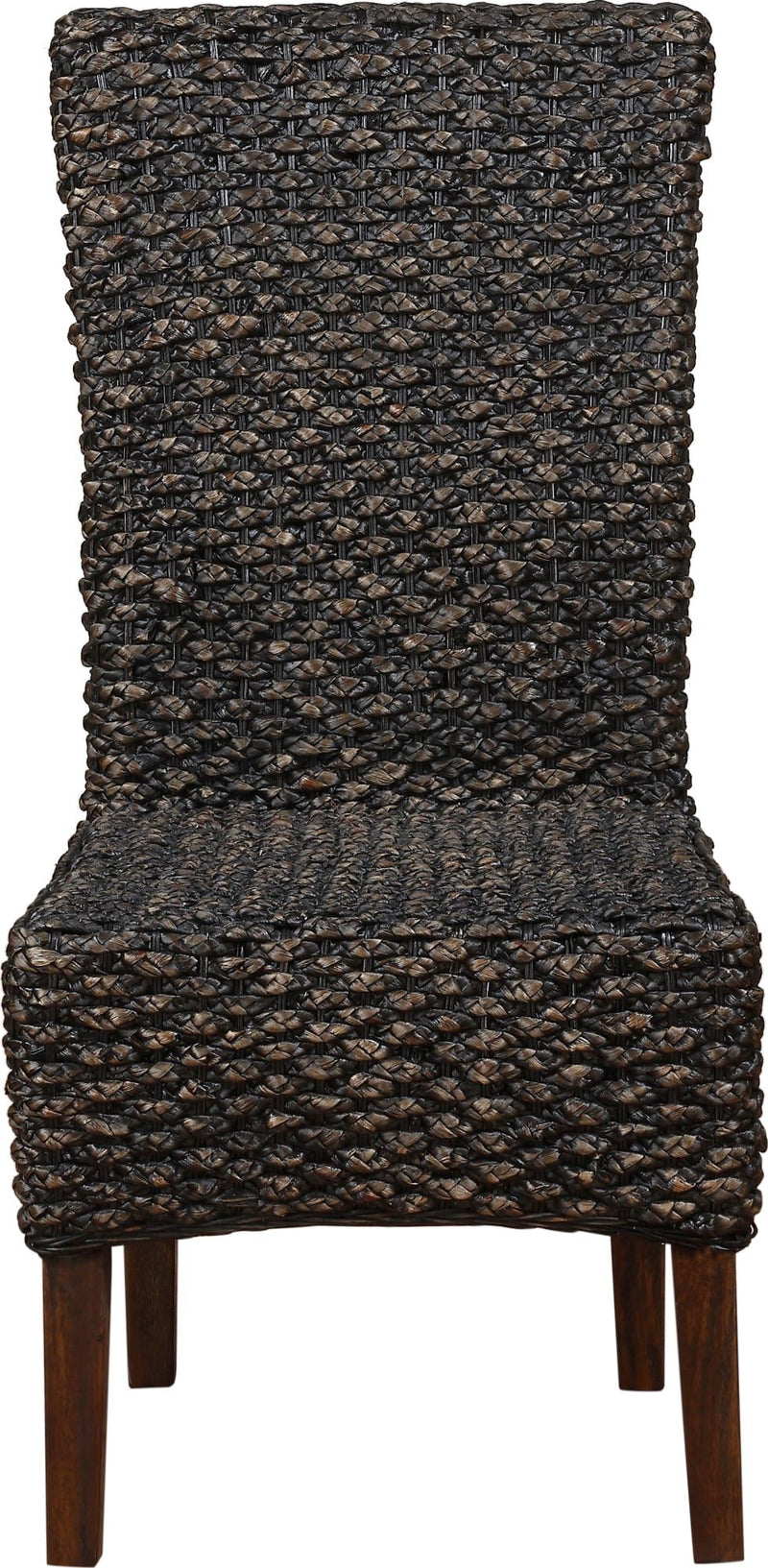 Meadow Wicker Dining Chair in Brick Brown