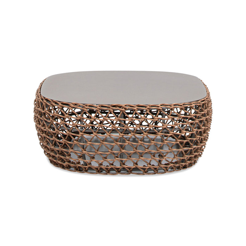 Willow - Oval Woven Patio Coffee Table, Wicker Frame - R&R Furniture Gallery (Fountain Valley, CA)