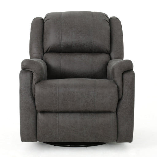 Noble House contemporary swivel glider recliner chair with plush cushioning and smooth swivel and gliding functions.