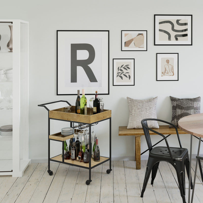Barnes - Bar Cart - Natural - R&R Furniture Gallery (Fountain Valley, CA)