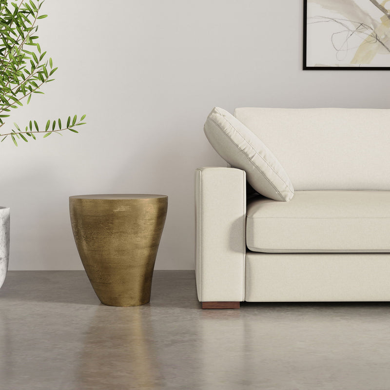 Cavan - Cast Aluminum Side Table - Antique Brass - R&R Furniture Gallery (Fountain Valley, CA)
