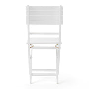 Set of two Noble House outdoor foldable wood dining chairs with slat design, perfect for garden or patio seating.