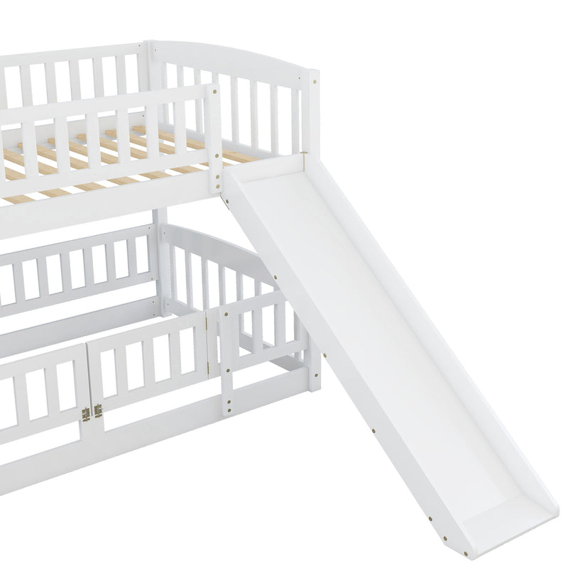 Low Bunk Bed With Slide, Fence And Ladder - R&R Furniture Gallery (Fountain Valley, CA)