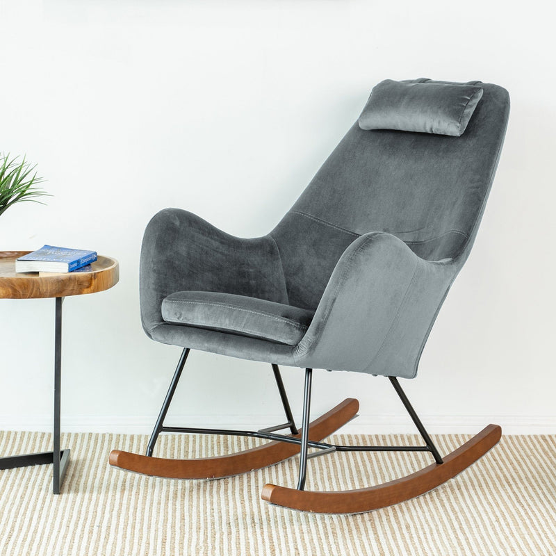 Hannah - Rocking Chair - Gray - R&R Furniture Gallery (Fountain Valley, CA)