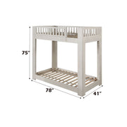 Cedro - Twin Over Twin Bunk Bed - Weathered White - R&R Furniture Gallery (Fountain Valley, CA)
