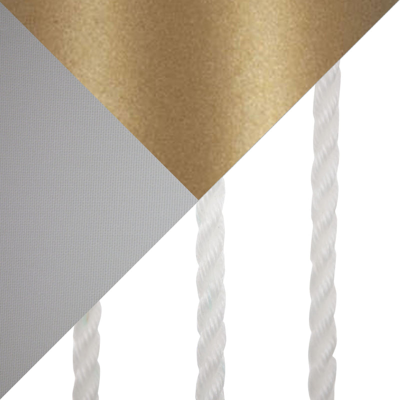 Contemporary Rope Floor Lamp by Lumi Source with natural and white finish, featuring a woven rope design and a tall, slim silhouette.