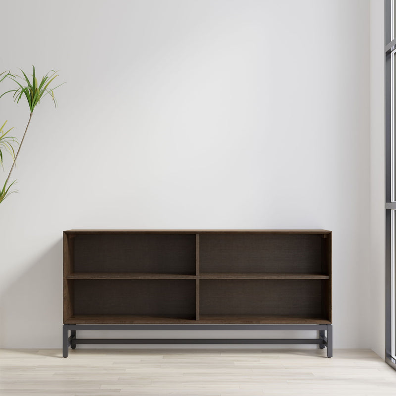 Banting - Low Wide Bookcase - Walnut Brown - R&R Furniture Gallery (Fountain Valley, CA)