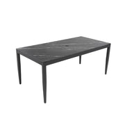 Modern outdoor patio dining table by Life Outside with tapered legs, weatherproof, rust-free design, ideal for outdoor dining spaces.