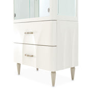 London Place - Display Cabinet - Creamy Pearl - R&R Furniture Gallery (Fountain Valley, CA)