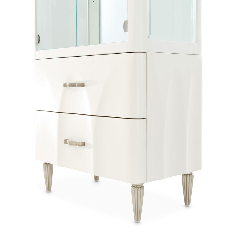 London Place - Display Cabinet - Creamy Pearl - R&R Furniture Gallery (Fountain Valley, CA)