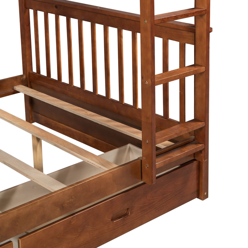 Bunk Bed With Ladders And 2 Storage Drawers - R&R Furniture Gallery (Fountain Valley, CA)