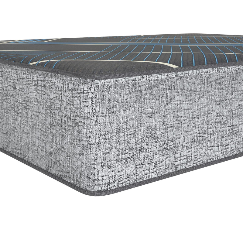 Restonic Tempagel 13-inch Lux Firm Hybrid Mattress with cooling technology and supportive design, shown with plush surface and layered construction.