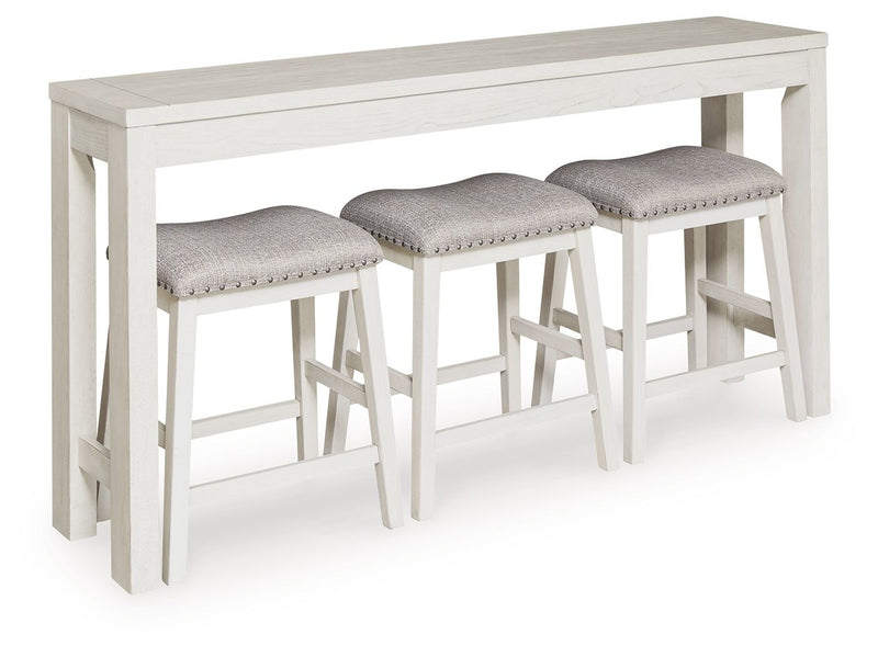 Robbinsdale - Rectangular Dining Room Counter Table Set (Set of 4) - Antique White - R&R Furniture Gallery (Fountain Valley, CA)