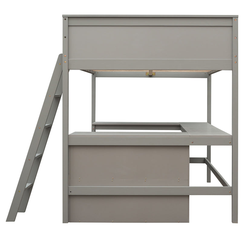 Loft Bed With Shelves With Desk - R&R Furniture Gallery (Fountain Valley, CA)