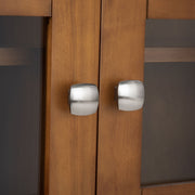 Handcrafted Acadian medium storage cabinet by Simpli-Home, featuring a natural wood finish and classic accent cabinet design.