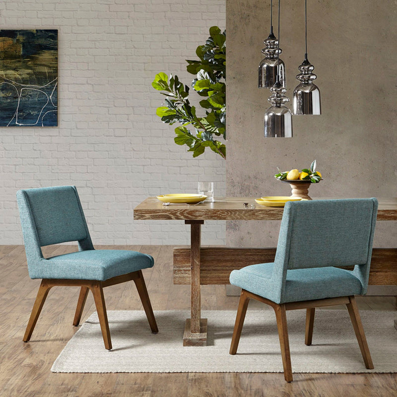 Dining Chair With Upholstered Seat And Back (Set of 2) - Blue - R&R Furniture Gallery (Fountain Valley, CA)