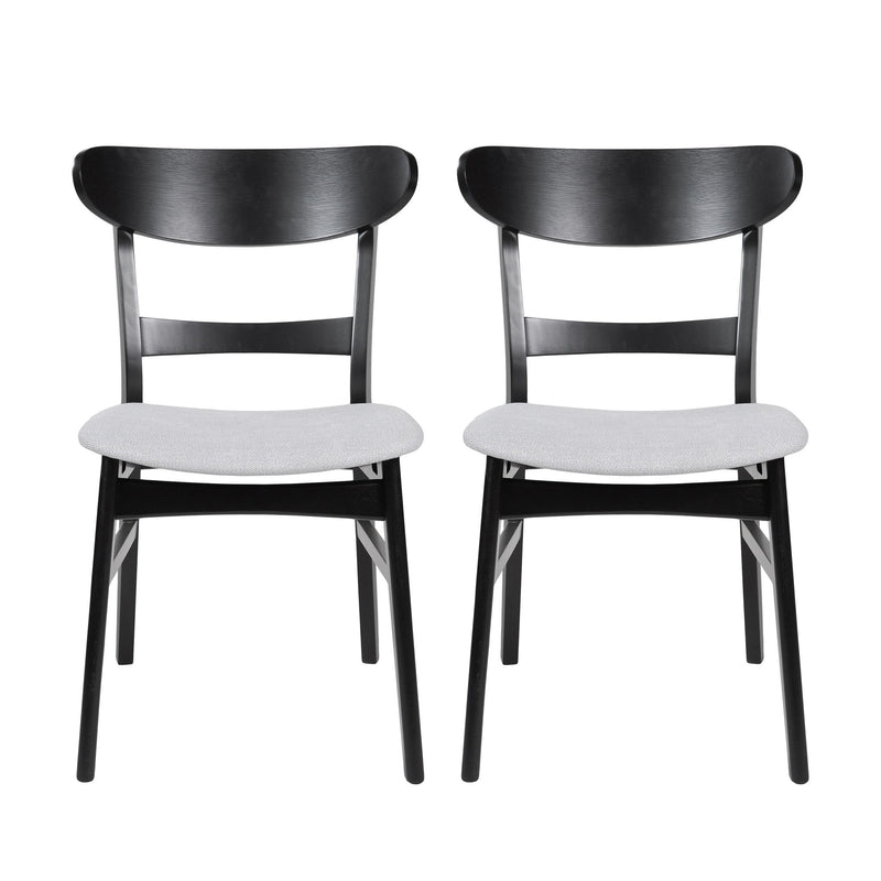 Mid Century Dining Chairs With Cushioned Seats And Wood Frame (Set of 2) - R&R Furniture Gallery (Fountain Valley, CA)