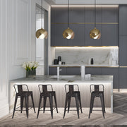 Rayne - Curved Back Metal Stool (Set of 2) - R&R Furniture Gallery (Fountain Valley, CA)