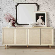 Sierra sideboard by TOV Furniture featuring a sleek modern design with wood finish and ample storage compartments.