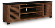 Kallari - TV Stand With Fireplace Option - R&R Furniture Gallery (Fountain Valley, CA)