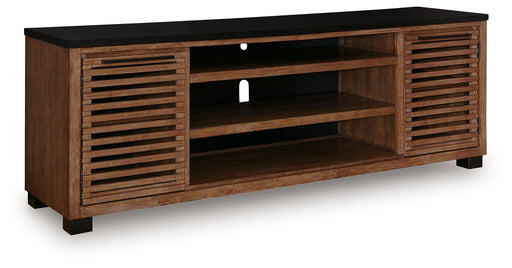 Kallari - TV Stand With Fireplace Option - R&R Furniture Gallery (Fountain Valley, CA)