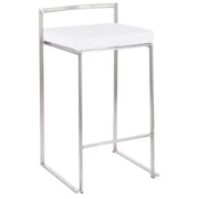 Lumi Source Fuji contemporary elegant stackable counter stool set with sleek modern design and wooden legs, ideal for kitchen or bar area.