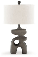 Danacy - Paper Table Lamp - Distressed Black - R&R Furniture Gallery (Fountain Valley, CA)