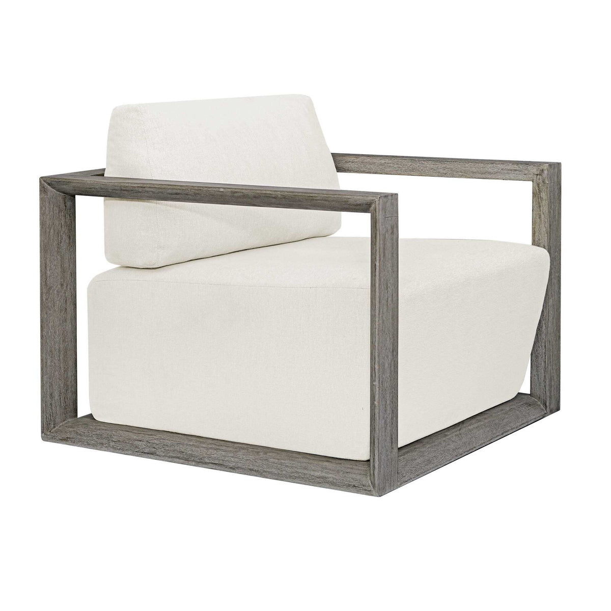 Remsen - Outdoor Lounge Chair - Dark Gray / White