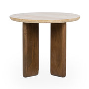 Idella - Travertine Round Table - R&R Furniture Gallery (Fountain Valley, CA)