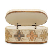 Olivier - Cotton Oval Storage Ottoman - Beige - R&R Furniture Gallery (Fountain Valley, CA)