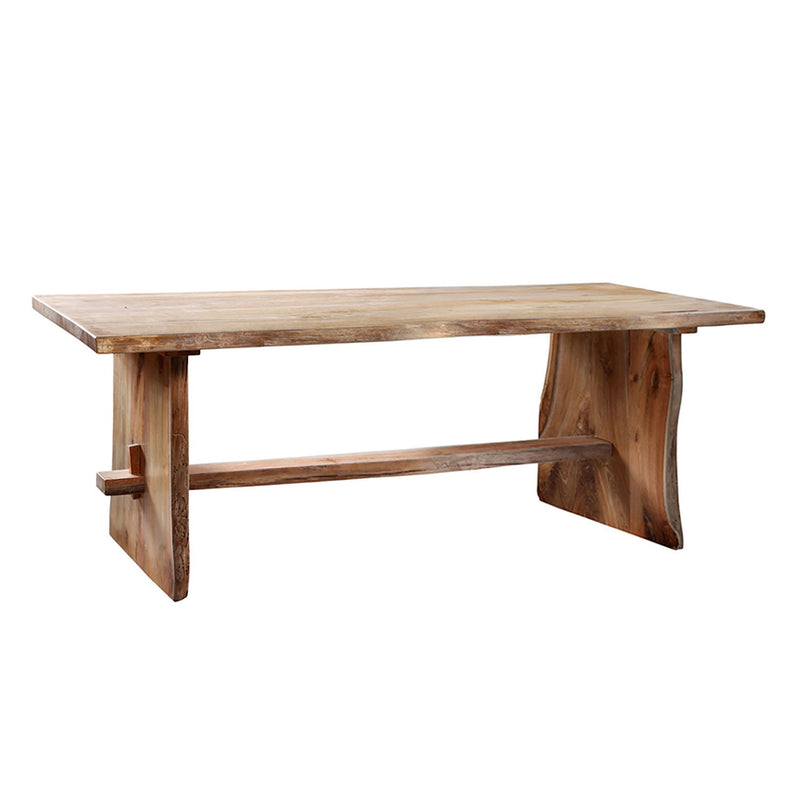 Solid - Dining Table With Teak Live Edge