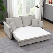 Oran - Sofa With Sleeper - Gray Chenille - R&R Furniture Gallery (Fountain Valley, CA)