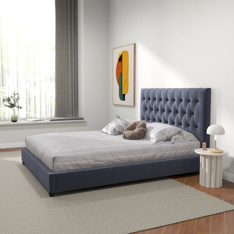 Donald - Mid-Century Modern Upholstered Platform Bed - R&R Furniture Gallery (Fountain Valley, CA)