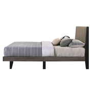 Valdemar - Queen Bed - Brown Fabric & Weathered Gray - R&R Furniture Gallery (Fountain Valley, CA)