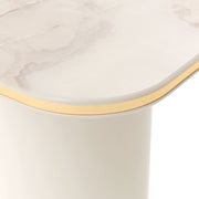 Michael Amini Gineverra rectangular cocktail table with sleek glass top and stylish metal frame for modern living spaces.