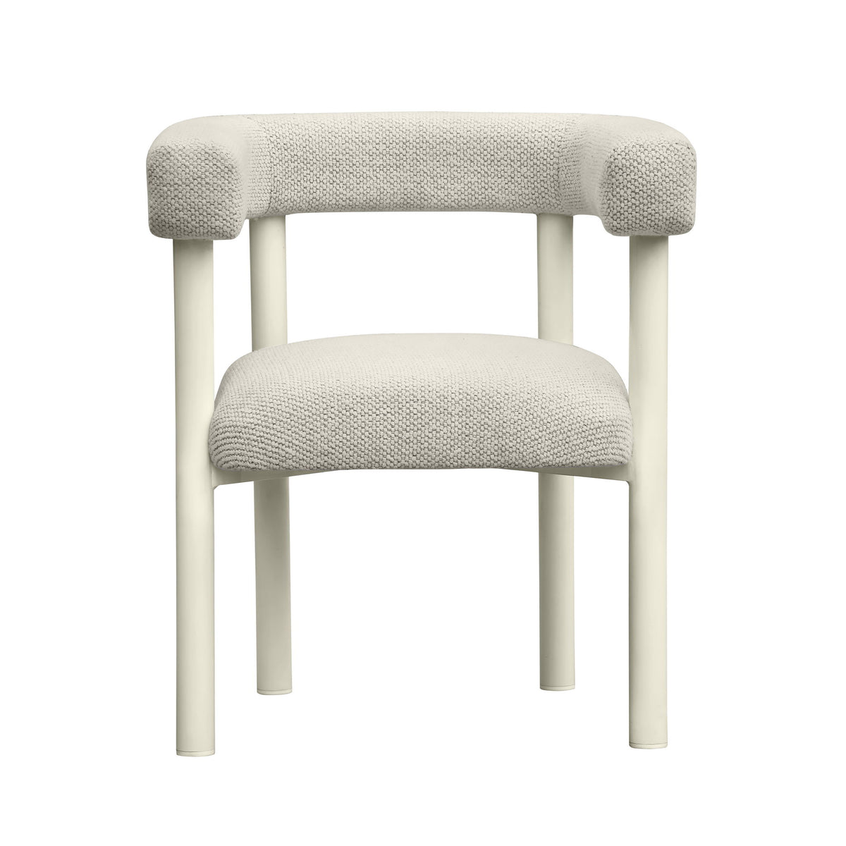 Jackie - Outdoor Textured Dining Chair - Cream - R&R Furniture Gallery (Fountain Valley, CA)