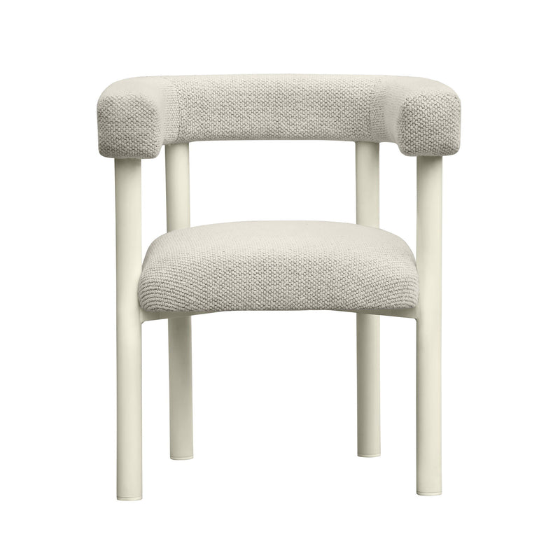 Jackie - Outdoor Textured Dining Chair - Cream - R&R Furniture Gallery (Fountain Valley, CA)