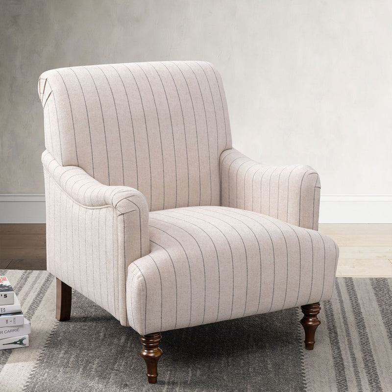 Sylvia - Striped Arm Chair - Natural - R&R Furniture Gallery (Fountain Valley, CA)