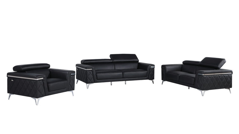 1140 - 3-Piece Sofa Set With Adjustable Headrest